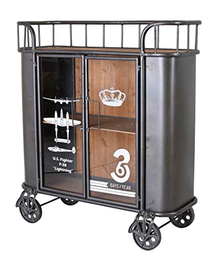 Barwagen „LOFT Studio“ – Industrial Servierwagen | Beistellwagen auf...