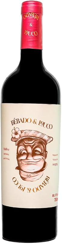 Vinho Fino Tinto Argentino Bêbado & Louco Malbec 2022 06x750ml