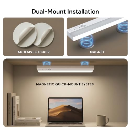 Image of wipro Garnet Motion Sensor Cabinet Light SL1 | 3 Color Modes-Warm, Neutral, Cool White | Auto On /Off Lights for Kitchen, Wardrobe & Shelf | Magnetic Stick On| Wireless| 4*AAA Batteries Required |Pk 1