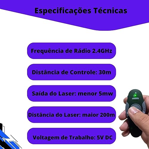 Caneta Controle Apresentador Multimídia Passador Slides Aula Palestra Congresso Power Point Controle