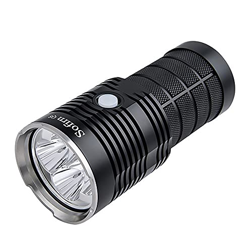 Sofirn Q8 Hight 5000 Lumen Flashlight, Upgraded from BLF Q8 Light, Professional Searchlight Comes with 4 Button Top 18650 Battries