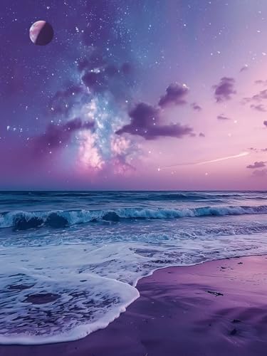 Peinture Diamant Plage et nuit étoilée pour décorer votre salon