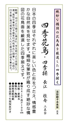 Amazon.co.jp: 掛け軸-長江桂舟・四季花鳥（四幅揃い）（花鳥画掛け軸
