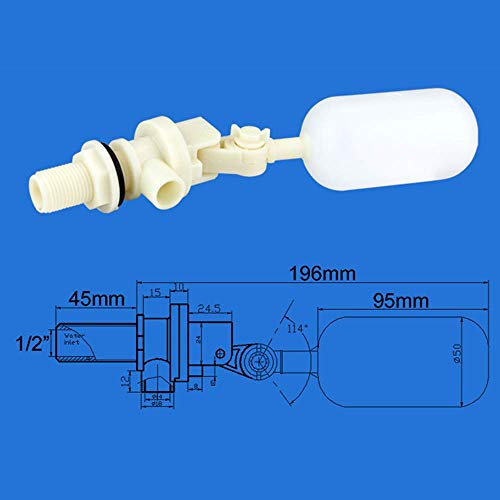 2 Pcs Automatic Waterer Bowl Float Ball Valve Shut Off 1/2", Automatic Fill Water Feed Trough Tank Humidifier For Horse Cattle Goat Sheep Pig Dog Feed Farm Supplies Livestock Tool #TOP6