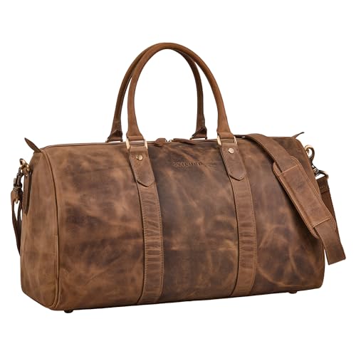 Bolsa de deporte de cuero auténtico STILORD Santiago de diseño elegante y duradero