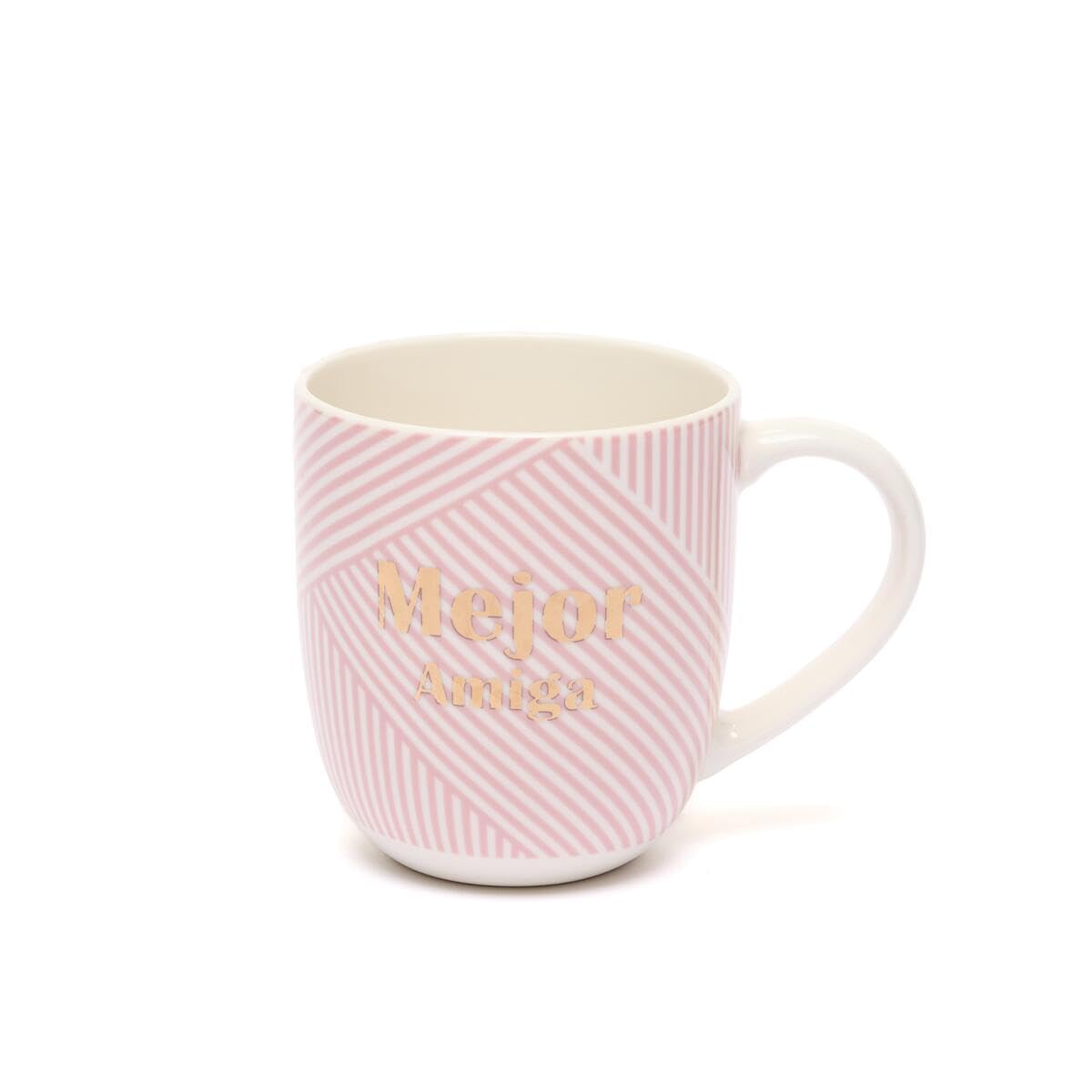 DRAEGER PARIS 1886 - Ceramic Mug 320 ml Message Best Friend - Chic Design in Blue or Pink with Hot Gold Details - Dishwasher Safe, Not Microwave - Elegant Gift Box
