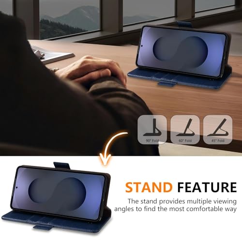 ZZXX for Samsung Galaxy S26 Ultra Wallet Case with [RFID Blocking] Card Slot Stand Strong Magnetic PU Leather Flip Fold Protective Phone Case for Samsung Galaxy S26 Ultra Case Wallet(Blue-6.8 inch) by ZZXX - Used condition - Image 5