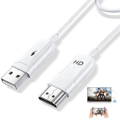 Adaptateur HDMI sans fil, Adaptateur Dongle HDMI sans Fil Full HD 1080P avec Miracast/AirPlay, compatible iOS/Android/Windows/Mac, Plug & Play, duplication...
