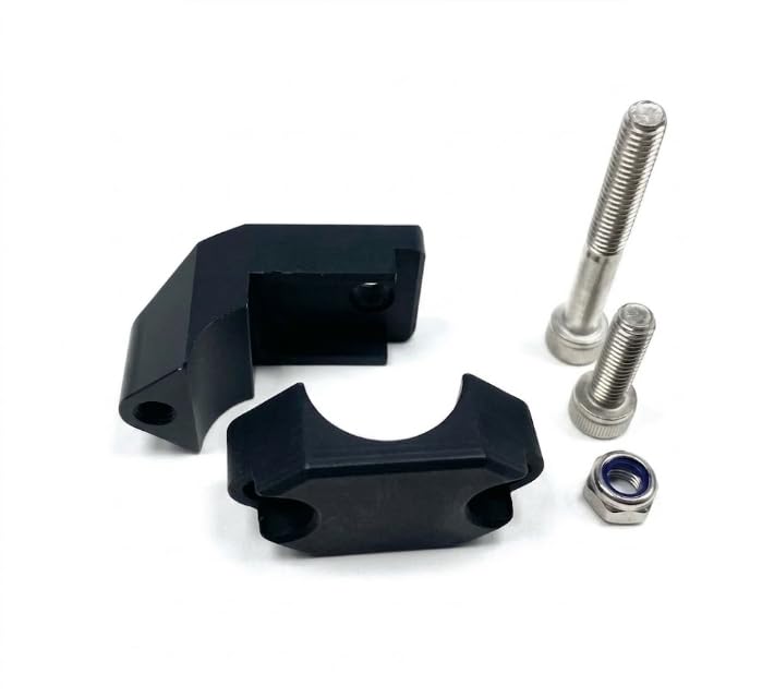 Kit Riparazione Braccialetto Pompa Frizione/Freno – Collare a Morsetto in Alluminio CNC – Compatibile con KTM, Husqvarna, Beta, Sherco – Include Viti e Chiave Brugola (Nero)