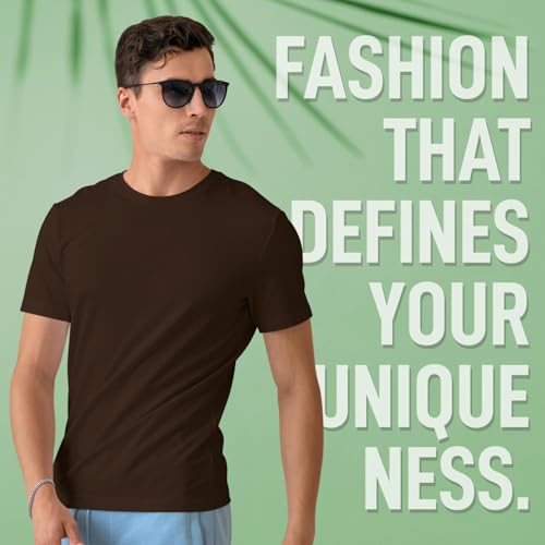 Image of CreativiT Unisex Plain Casual Half Sleeve Round Neck T-Shirt | 100% Recycled Cotton Rich T-Shirt Pack of 1
