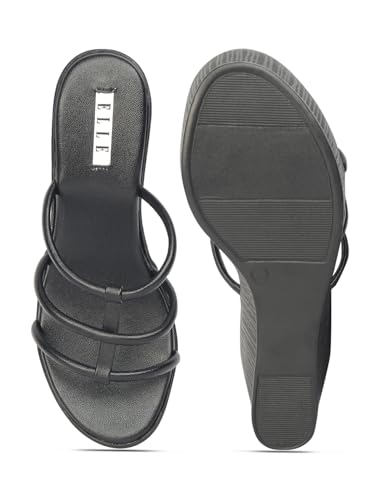 Image of ELLE Women Classic Wedges Heel Slip-On Sandal