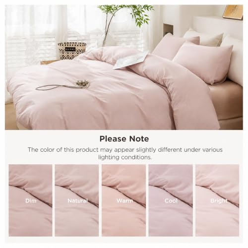 Image of Greyish Pink Duvet Cover Only Ultra Soft & Breathable Comforter Cover King