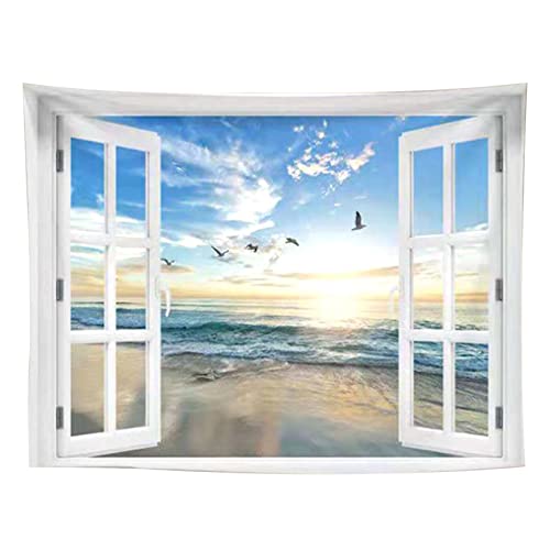 3D Finestra Vista Poster Finta Finestra Vista Tela Tramonto Vista Paesaggio Wilderness Natura Immagine Wall Art Decorazioni per la Casa Stile 2 Accessori per la Casa