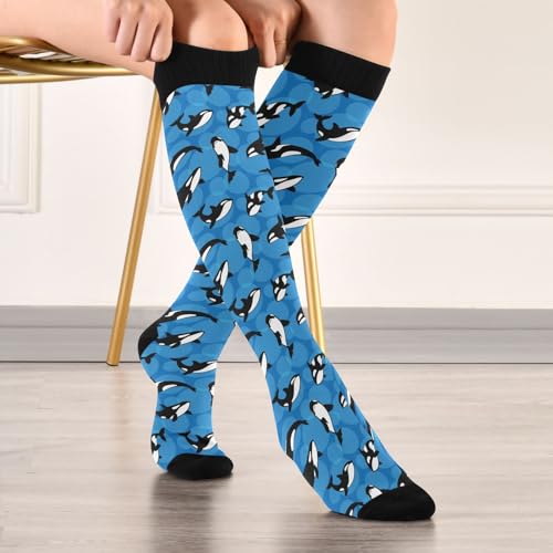 Image of Compression Socks for Women & Men, Knee High Socks for Circulation Medical Running Athletic Nurse Travel