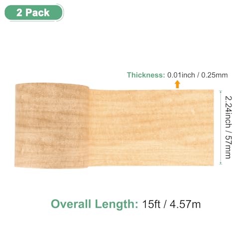 Image of M METERXITY 2-Roll Wood Grain Repair Tape, 2.24in x 15ft Textured Realistic Self-Adhesive Wood Floor Tape Contact Paper for Furniture /Floors /Home [Light Chestnut]