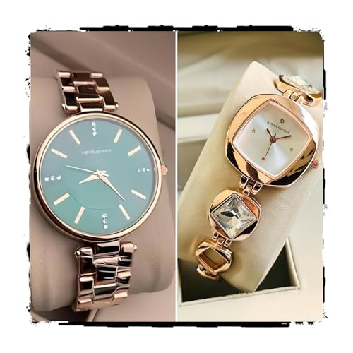 Image of AMERICANVIBER DRW0010027 Premium Watch Combo for All Occasions - Fancy & Elegant Design, Stylish Gift Set Analog Watch for Women