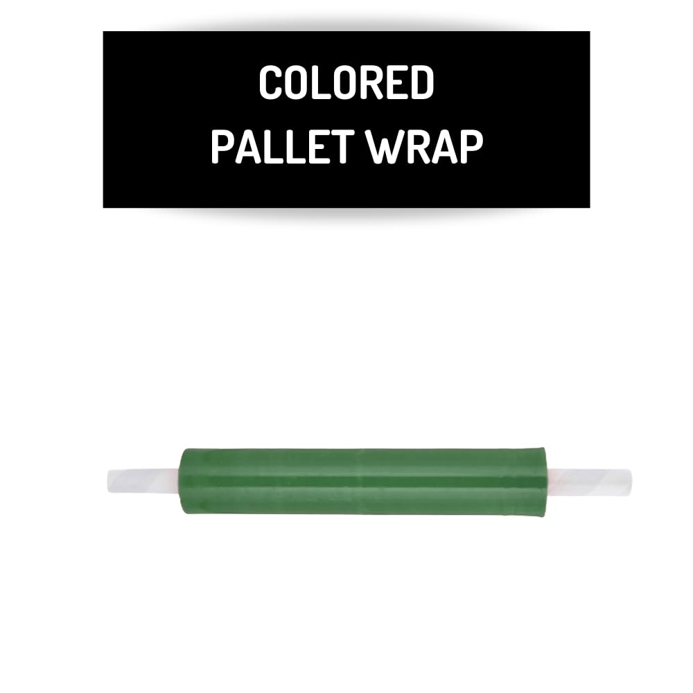 Shield Wrap Green 20 Inch Stretch Wrap, Extended Core Handles, 4 Pack, 1000 Feet/Roll, 80 Gauge, Plastic Cling Color Hand Stretch Film Rolls for Packaging Moving Packing Pallets