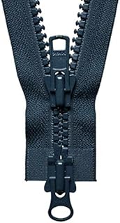 Premium Quality YKK Plastic Heavyweight Two Way Open Ended Zipper Zips Clothing Garments- 24/26/28/30 inch (Dark Navy, 66 cm (26 inch))