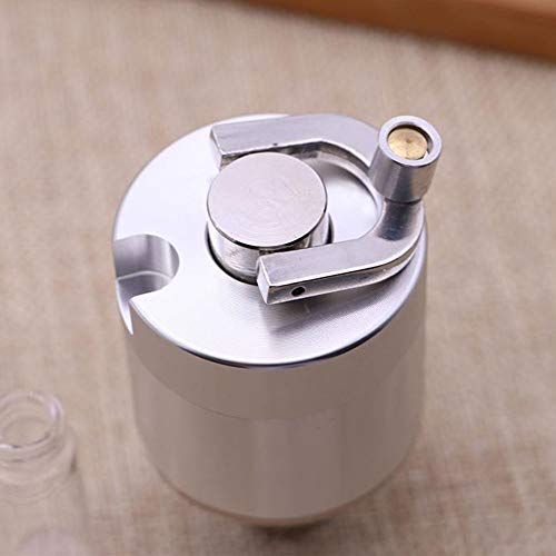 Hand-Cranked Aluminium Grinder with Glass Container - Manual Kitchen Tool for Coarse Spice Grinding - Image 9