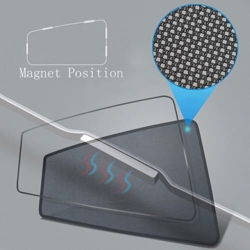 Tendine Parasole Per Finestrino Auto Per Peugeot 508 Limousine 2010-2018, Magnetica In Rete Per Finestrini Laterali Anteriori E Posteriori, Protezione UV(Rear 2pcs)