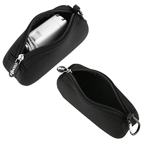 Cosmos Neoprene Travel Pouch Laptop Accessories Case Bag Multi-function Bag for Holding Power Adapter, Mouse, Phone Charger, Power Bank & Cord, Black Color3