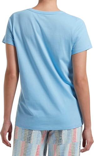 Image of HUE Womens Sleepwell Basic Short Sleeve V-Neck T-Shirt for Lounging Or Sleeping, Made with Temperature Regulating Technology