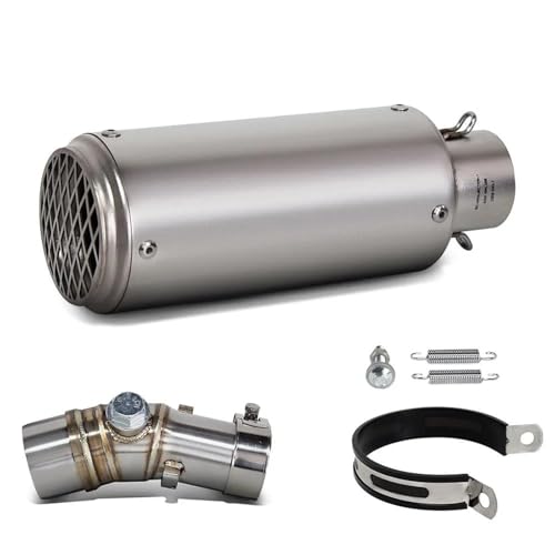 Auspuffrohr Motorrad-Auspuff Für Kawasaki ER6N ER6F ER 6N 6F Auspuffanlage, Modifiziertes Zwischenrohr, Slip-on-Mittelrohr Motorrad Auspuff Schalldämpfer Rohr(Farbe 7)