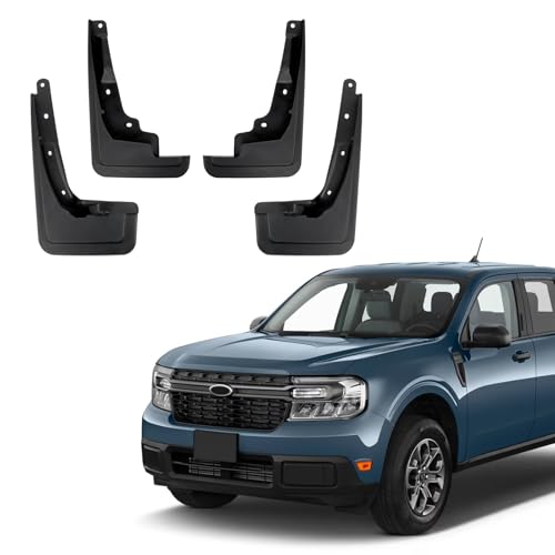 Image of Mud Flaps Mud Guards Replacement for 2022-2024 Maverick Front Mudflap and Rear Mudguard No Drilling Required 4pc Set
