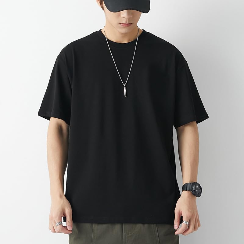 T-shirt homme ample en coton anti-transpiration pour l'été - 2
