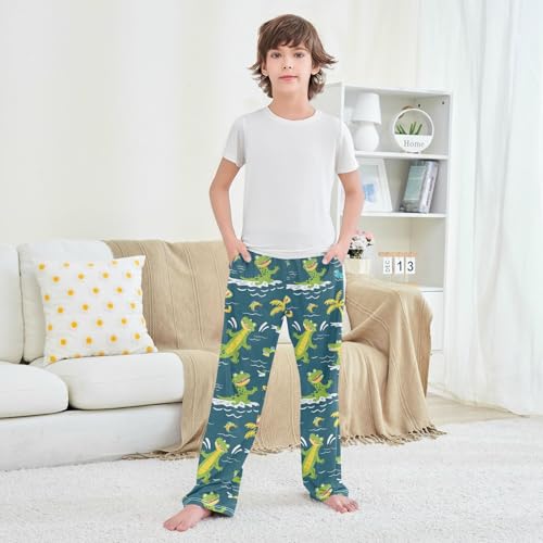 Pajama Pants Crocodile Surfer Long Sleep Pants Lounge Bottoms4