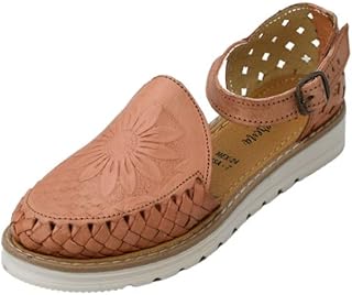 Macarena Collection Sandals women Huarache Sandal Colorful Leather Mexican Style Color Tan Sunflower die