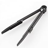 キャプテンスタッグ(CAPTAIN STAG) アウトドア BBQ トング たためる ソロトング 21cm ストッパー付き ブラックチタンコート ステンレス製 UG-3330