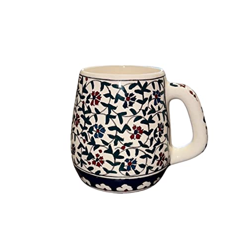 Moscow Mule Mugs 12 oz Cup, Ceramic Mule, Ceramic Cocktail Cup, Artisan Cup, Chemical Free, Handmade, Cocktail Mug, Decorative Mug, Turkish Cup (Mixed Color Flowers)