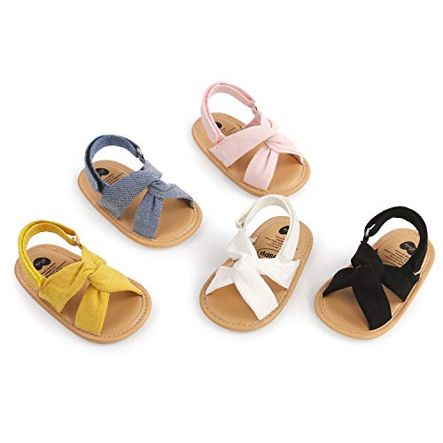 Image of Infant Baby Boys Girls Summer Sandals Party Wedding Dress Flats Shoes Newborn Crib Shoes First Walkers Prewalkers 0-18 Months