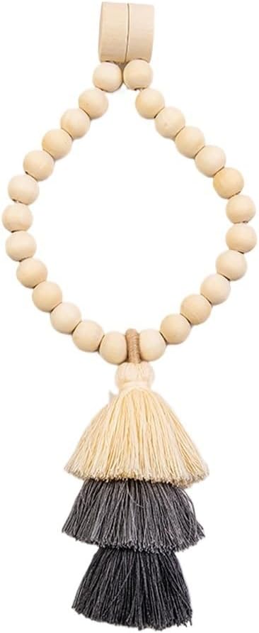 FMURY Three Color Tassel Hanging Tassel Beads Magnetic Buckle Curtain Buckle Curtain Strap(D)