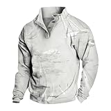 Angebote Des Tages Heute Pullover Herren Sweatshirts 2024 Winter Pullover Herren Warm Rollkragenpullover Langarmshirt Sweaters Weich Oberteile Lässig Hoodie Langarmshirt Herren(#B White,XL)