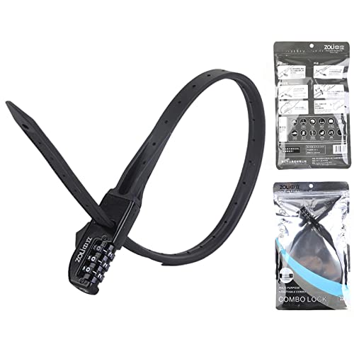 ZIENNHU Fahrrad-Zahlenschloss, Zahlenschloss aus Stahl, tragbares Fahrradschloss für Erwachsene, Fahrradschloss mit Reißverschluss, vielseitig einsetzbar
