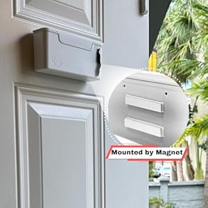 Dog Poop Bag Dispenser – Magnetic Mount – Indoor/Outdoor – Wall Mount – Waste Bag Dispenser – Magnet – Screw-on – Stick-on – Storage – Cat Litter bag – Container (White)