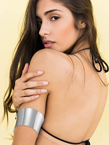 Long tiantian Gold Arm Cuffs for Women Upper Arm Cuff Bangle Bracelet Set Open Wide Wire Bracelets Gold Cuff Bracelets Open Bracelet Jewelry Gifts Greek Goddess Costume Jewelry4