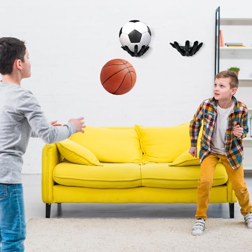 Basketball Holder, Hand Sculpture Ball Holder Wall Mount Art Decor Stand Basketball Storage Rack Organizer Display Case Man Cave for Football Soccer Gifts for Him Men Boys Gamers - Image 7