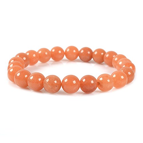 Justinstones 8mm Round Beads Stretch Bracelet 7 Inch Unisex