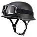 Produktbild Retro Deutsche Halbhelm Öffnen Motorradhelm Halboffenen Halbschalenhelm ECE Genehmigt Jethelm Offenem Helm Mit Brille Cruiser Chopper Helm Mopedhelme Geeignet Erwachsene MäNner Frauen