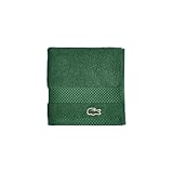 Lacoste Heritage 100% Supima Cotton Wash Cloth, Croc Green, 13' x 13' – Highly Absorbent & Quick Drying, Premium Super Soft Bath Towel, Bathroom Essential, Gift for All Occasions, Machine Washable