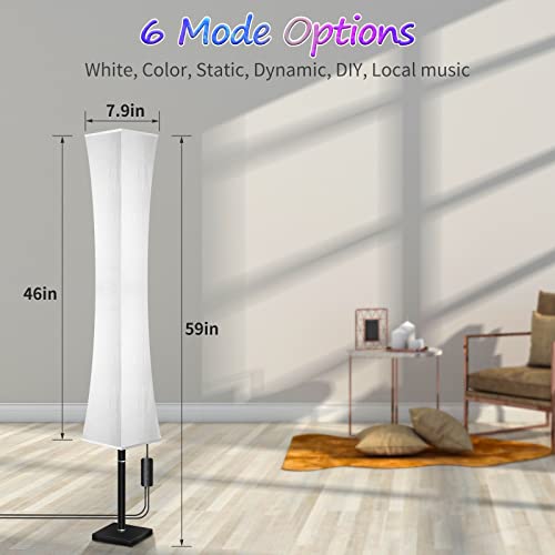 Sdaiv Floor Lamp, Rgb Color Changing Led Lamp, Smart Lamp App Control With Alexa, Corner Floor Lamp Diy Mode 16 Million Colors And Music Sync, Standing Lamp For Living Room Bedroom Game Room #TOP6