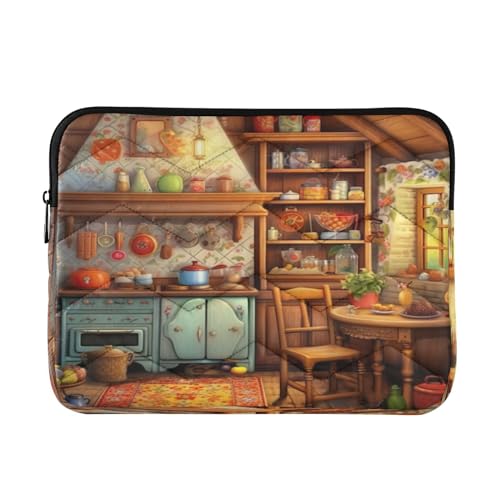 Funda para portátil 13-14 pulg. con diseño Cartoon House miniatura 1