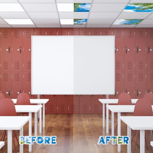 Difusores de luz con película retroiluminada para paneles de techo de aulas 4