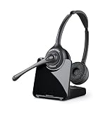 Plantronics CS520 Cuffia Binaurale dalla Fascia, per Telefono Wireless, Nero