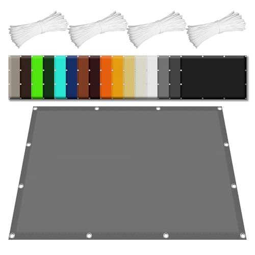 Voile d'ombrage imperméable 98% UV avec oeillets de fixation robustes - 2
