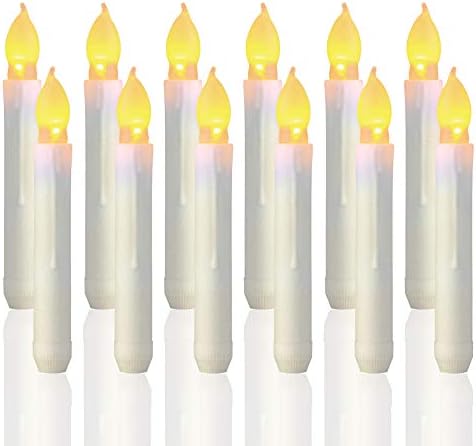 Flameless LED Taper Candle Lights, 12PCS Battery Operated Candles for Party, Classroom, Wedding, Christmas Decorations