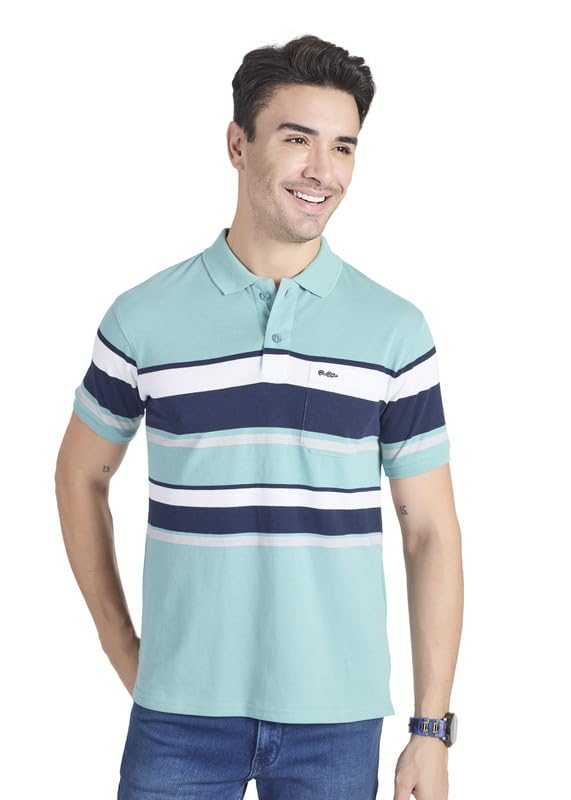 proriders Pro Riders Men's Cotton Rich Striped Polo T-Shirt with Pocket|Collar Tshirt|Half Sleeves - Regular Fit (Available in Plus Size)-picture-15